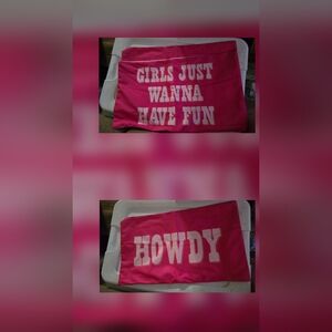 Pink Pillowcase with Fun Text 2pc Set